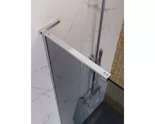 Душевая перегородка BelBagno UNO-L-1-TB-90-GR-Cr, 90 см, профиль хром, стекло серое