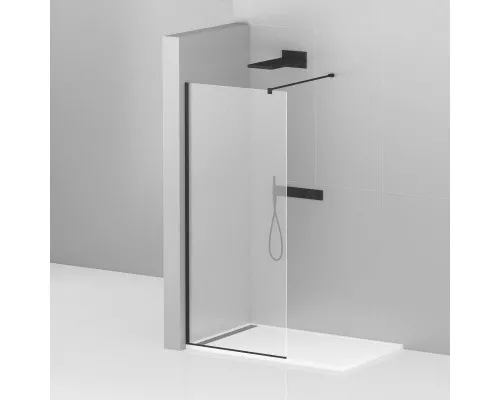 Душевая перегородка CEZARES LIBERTA-L-1-95-120-C-NERO кронштейн 120см