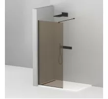 Душевая перегородка CEZARES LIBERTA-L-1-100-120-BR-NERO кронштейн 120см