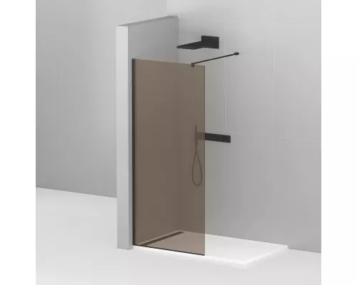 Душевая перегородка CEZARES LIBERTA-L-1-100-120-BR-NERO кронштейн 120см