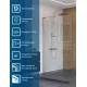 Душевая перегородка BelBagno UNO-L-1-TB-100-C-Cr, 100 см, профиль хром, стекло прозрачное