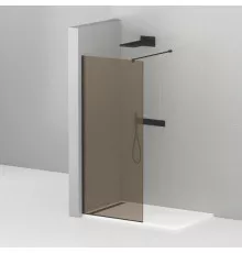 Душевая перегородка CEZARES LIBERTA-L-1-80-120-BR-NERO кронштейн 120см