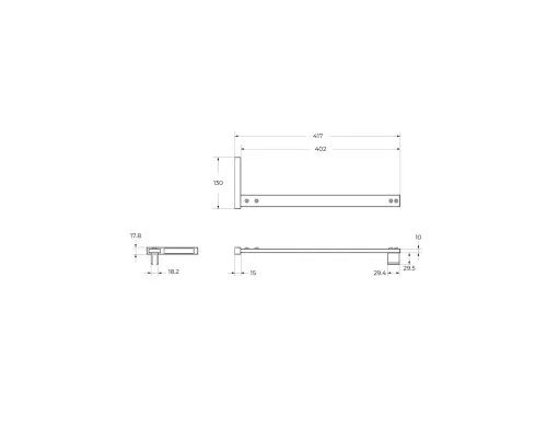 Душевая перегородка BelBagno UNO-L-1-TB-90-GR-Cr, 90 см, профиль хром, стекло серое