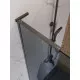 Душевая перегородка BelBagno UNO-L-1-TB-90-GR-GM, 90 см, профиль оружейная сталь, стекло серое