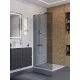 Душевая перегородка BelBagno UNO-L-1-TB-90-GR-Cr, 90 см, профиль хром, стекло серое