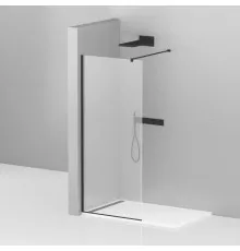 Душевая перегородка CEZARES LIBERTA-L-1-90-120-C-NERO кронштейн 120см