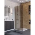 Душевая перегородка BelBagno UNO-L-1-TB-90-BR-Cr, 90 см, профиль хром, стекло бронза