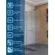 Душевая перегородка BelBagno UNO-L-1-TB-100-FL-Cr, 100 см, профиль хром, стекло рифленое FLUTTO
