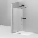 Душевая перегородка CEZARES LIBERTA-L-1-140-120-C-NERO кронштейн 120см