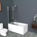 Душевая шторка на ванну BelBagno UNO-V-2-80/150-C-Cr