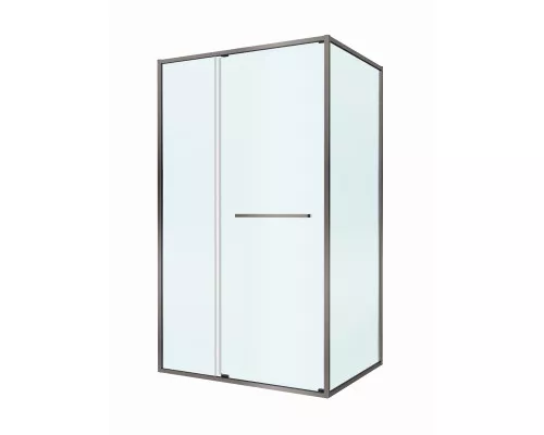 Душевой уголок CEZARES LUX-AH-FS-11-110/80-C-GM, 110х80 см, профиль оружейная сталь, стекло прозрачное