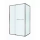 Душевой уголок CEZARES LUX-AH-FS-11-110/80-C-GM, 110х80 см, профиль оружейная сталь, стекло прозрачное