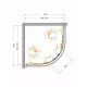 Душевой уголок CEZARES RELAX-304-R-2-90-C-BORO