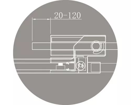 Душевой уголок CEZARES SLIDER-R-2-80/90-GRIGIO-NERO