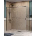 Душевой уголок BelBagno SOFT_CLOSE-2-AH-1-180/80-C-GM профиль оружейная сталь, стекло прозрачное