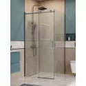 Душевой уголок BelBagno SOFT_CLOSE-2-A-1-100-C-GM профиль оружейная сталь, стекло прозрачное