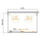 Душевой уголок CEZARES MOLVENO-AH-12-150/90-C-Cr-IV