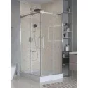 Душевой уголок 120х90 см BelBagno MARINO-2-AH-2-120/90-C-CR профиль хром, стекло прозрачное