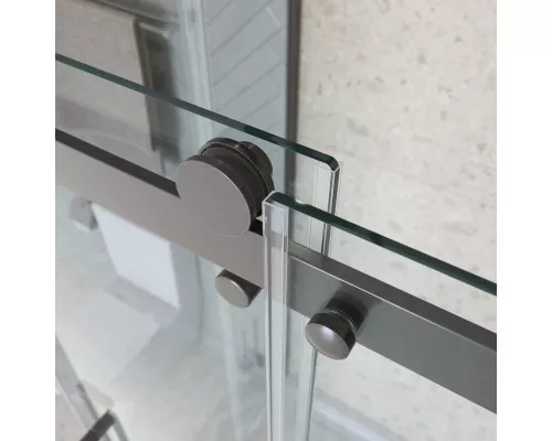 Душевой уголок BelBagno MARINO-2-AH-1-140/100-C-GM 140х100 см профиль оружейная сталь, стекло прозрачное