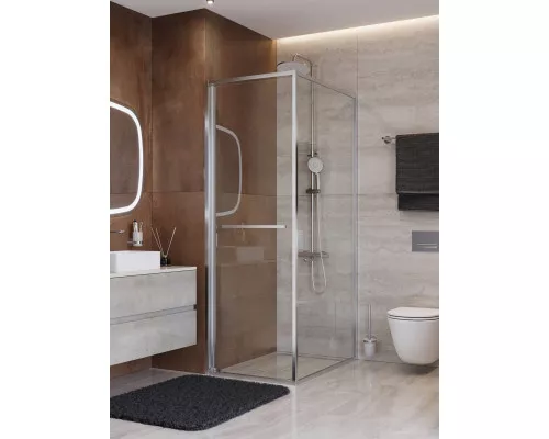 Душевой уголок CEZARES LUX-AH-FS-1-70/80-C-CR, 70х80 см, профиль хром глянцевый, стекло прозрачное