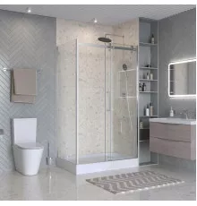 Душевой уголок BelBagno MARINO-2-AH-1-140/90-C-CR 140х90 см профиль хром, стекло прозрачное