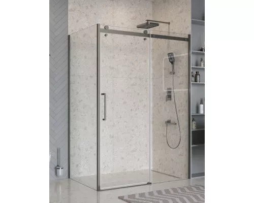 Душевой уголок BelBagno MARINO-2-AH-1-150/100-C-GM 150х100 см, профиль оружейная сталь, стекло прозрачное