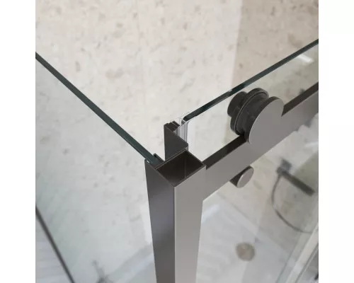 Душевой уголок BelBagno MARINO-2-AH-1-140/100-C-GM 140х100 см профиль оружейная сталь, стекло прозрачное