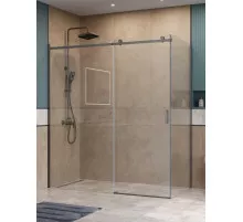 Душевой уголок BelBagno SOFT_CLOSE-2-AH-1-180/90-C-GM профиль оружейная сталь, стекло прозрачное