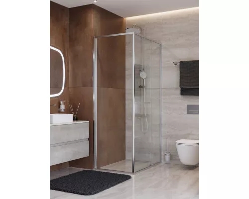 Душевой уголок CEZARES LUX-AH-FS-1-70/80-C-CR, 70х80 см, профиль хром глянцевый, стекло прозрачное