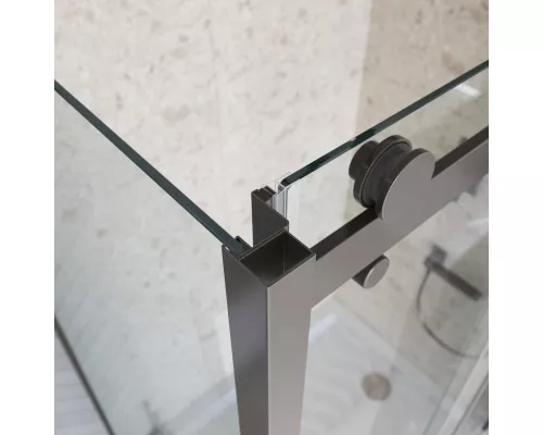 Душевой уголок BelBagno MARINO-2-AH-1-150/100-C-GM 150х100 см, профиль оружейная сталь, стекло прозрачное