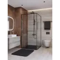 Душевой уголок CEZARES LUX-AH-FS-11-100/90-C-GM, 100х90 см, профиль оружейная сталь, стекло прозрачное