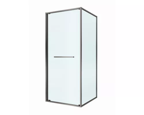 Душевой уголок CEZARES LUX-A-FS-1-90-C-GM, 90х90 см, профиль оружейная сталь, стекло прозрачное