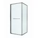 Душевой уголок CEZARES LUX-A-FS-1-90-C-GM, 90х90 см, профиль оружейная сталь, стекло прозрачное