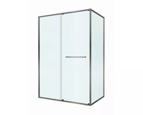 Душевой уголок CEZARES LUX-AH-FS-11-140/90-C-GM, 140х90 см, профиль оружейная сталь, стекло прозрачное