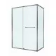 Душевой уголок CEZARES LUX-AH-FS-11-140/90-C-GM, 140х90 см, профиль оружейная сталь, стекло прозрачное