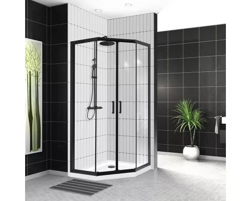 Душевой уголок BelBagno UNO-195-P-2-90-C-NERO