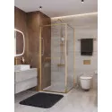 Душевой уголок CEZARES LUX-A-FS-1-90-C-BORO, 90х90 см, профиль брашированное золото, стекло прозрачное