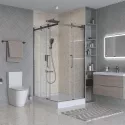 Душевой уголок BelBagno MARINO-2-AH-2-120/90-C-GM 120х90, профиль оружейная сталь, стекло прозрачное