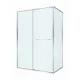 Душевой уголок CEZARES LUX-AH-FS-11-130/80-C-CR, 130х80 см, профиль хром глянцевый, стекло прозрачное