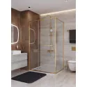 Душевой уголок CEZARES LUX-AH-FS-11-120/90-C-BORO, 120х90 см, профиль брашированное золото, стекло прозрачное