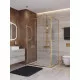Душевой уголок CEZARES LUX-AH-FS-11-120/90-C-BORO, 120х90 см, профиль брашированное золото, стекло прозрачное