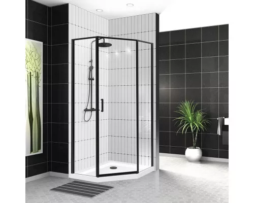 Душевой уголок BelBagno UNO-195-P-1-100-C-NERO