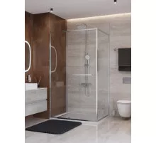 Душевой уголок CEZARES LUX-AH-FS-11-110/100-C-CR, 110х100 см, профиль хром глянцевый, стекло прозрачное