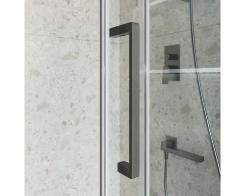 Душевой уголок BelBagno MARINO-2-AH-1-140/100-C-GM 140х100 см профиль оружейная сталь, стекло прозрачное