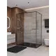 Душевой уголок CEZARES LUX-AH-FS-11-140/90-C-GM, 140х90 см, профиль оружейная сталь, стекло прозрачное