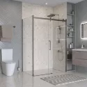 Душевой уголок BelBagno MARINO-2-AH-1-150/100-C-GM 150х100 см, профиль оружейная сталь, стекло прозрачное