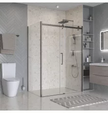Душевой уголок BelBagno MARINO-2-AH-1-150/100-C-GM 150х100 см, профиль оружейная сталь, стекло прозрачное
