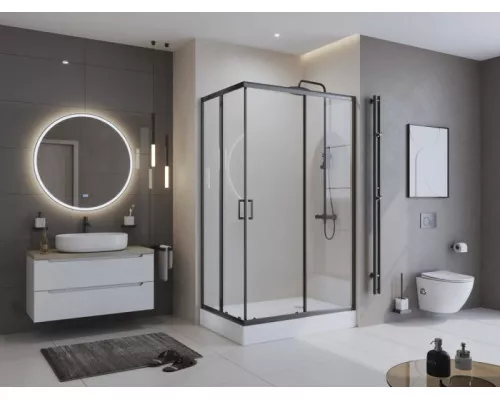 Душевой уголок BelBagno UNO-195-AH-2-100/80-C-NERO