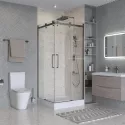 Душевой уголок BelBagno Marino-2-A-2-90-C-GM 90x90, профиль оружейная сталь, стекло прозрачное