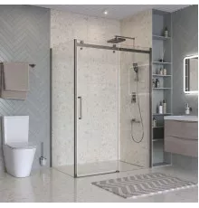 Душевой уголок BelBagno MARINO-2-AH-1-150/90-C-GM 150х90 см профиль оружейная сталь, стекло прозрачное